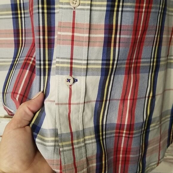 IZOD Plaid Long Sleev Button Down Lrg - Picture 6 of 11
